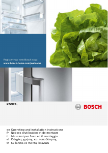 Kullanım kılavuzu Bosch KDD74AL20N Donduruculu buzdolabı