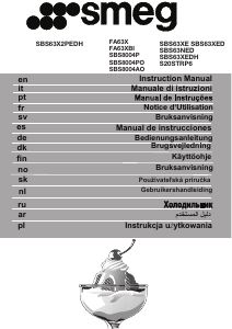 Návod Smeg SBS63NED Chladnička s mrazničkou