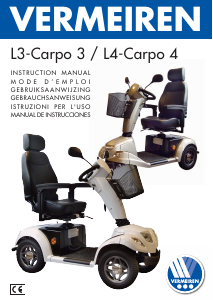 Mode d’emploi Vermeiren L3-Carpo 3 Scooter de mobilité