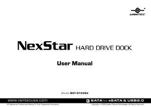 Handleiding Vantec NST-D100SU NexStar Hard drive dock