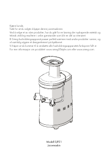 Bruksanvisning Smeg SJF01BLEU Saftpresse
