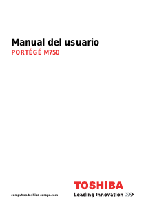 Manual de uso Toshiba M750 Portege Portátil