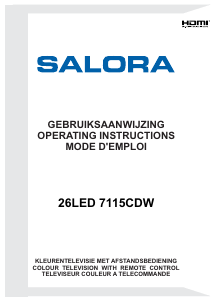 Mode d’emploi Salora 26LED7115CDW Téléviseur LED