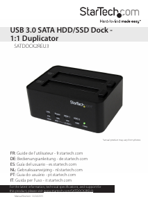 Manual StarTech SATDOCK2REU3 Hard Drive Dock