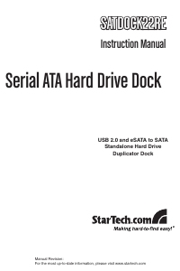 Handleiding StarTech SATDOCK22RE Hard drive dock