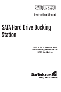 Handleiding StarTech SATDOCK25U Hard drive dock