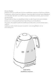 Käyttöohje Smeg KLF04PGEU Kattila