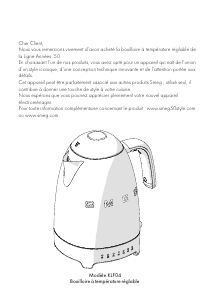 Mode d’emploi Smeg KLF04PKEU Bouilloire