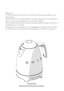 Bruksanvisning Smeg KLF04RDEU Vattenkokare