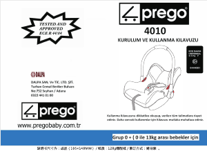 Kullanım kılavuzu Prego 4010 Oto koltuğu