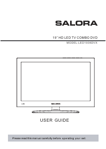 Mode d’emploi Salora LED1938DVX Téléviseur LED