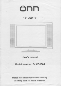 Manual Onn OLCD1504 LCD Television