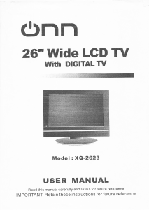 Handleiding Onn XQ-2623 LCD televisie