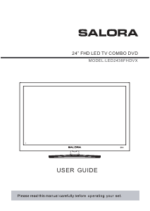 Mode d’emploi Salora LED2438FHDVX Téléviseur LED