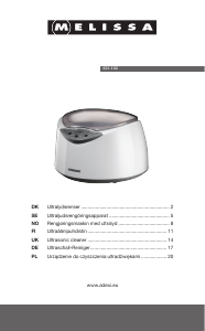 Manual Melissa 631-102 Ultrasonic Cleaner