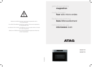 Mode d’emploi ATAG MA3511E Micro-onde