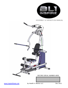 Manual Inspire BL1 Multi-gym