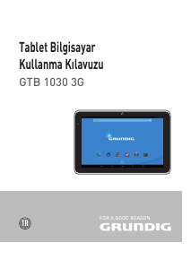 Kullanım kılavuzu Grundig GTB 1030 3G Tablet