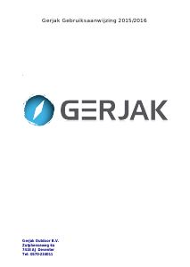 Handleiding Gerjak Oost 250 Voortent