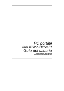 Manual de uso Gericom Select W720-K7 Portátil