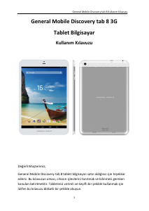 Kullanım kılavuzu General Mobile Discovery Tab 8 3G Tablet