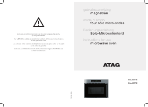 Manual ATAG MA3611E Microwave