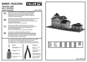 Bedienungsanleitung Faller set 110121 H0 Bahnhof Volgelsheim