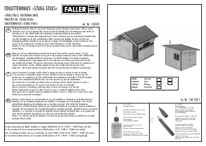 Handleiding Faller set 130182 H0 Toilettenhuisje Stugle-Stuls