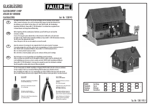 Manual Faller set 130193 H0 Glassblowers shop