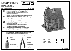 Handleiding Faller set 130280 H0 Huis met ooievaarsnest