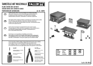 Bedienungsanleitung Faller set 130296 H0 Tankstelle mit Waschhalle