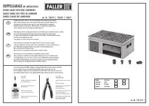 Manual Faller set 130319 H0 Double garage with drive components