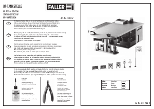 Manual Faller set 130347 H0 BP petrol station