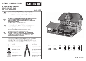 Bedienungsanleitung Faller set 130348 H0 Gasthaus Sonne mit Laube