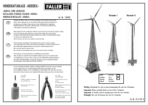 Bedienungsanleitung Faller set 130381 H0 Windkraftanlage Nordex