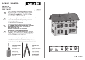 Bedienungsanleitung Faller set 130444 H0 Gasthaus Zum Ross