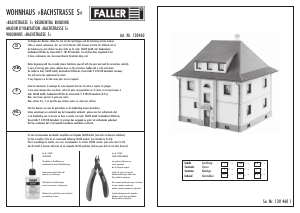 Manual Faller set 130460 H0 Bachstrasse 5 residential building