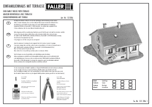 Manual Faller set 131206 H0 One-family house with terrace