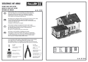Bedienungsanleitung Faller set 131224 H0 Siedlerhaus mit Anbau
