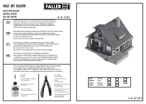 Manual Faller set 131225 H0 House with balcony