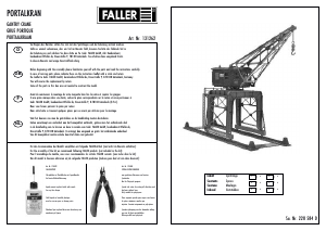 Manual Faller set 131262 H0 Gantry crane