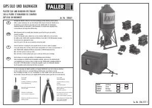 Manual Faller set 180601 H0 Plaster silo and building site trailer