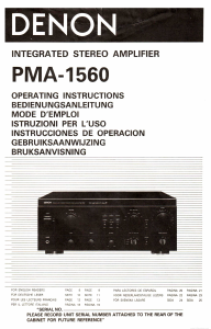 Manual de uso Denon PMA-1560 Amplificador