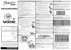 Brugsanvisning Brother PT1250 P-touch Etiketmaskine