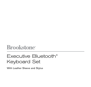 Manual Brookstone Executive Bluetooth Keyboard