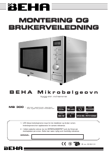 Bruksanvisning Beha MB 300 Mikrobølgeovn