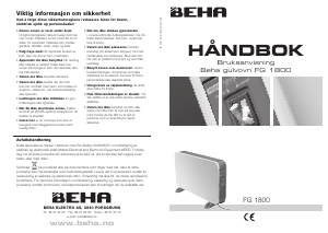 Bruksanvisning Beha FG 1800 Varmeapparat