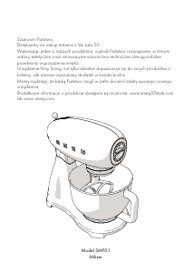 Instrukcja Smeg SMF01PGEU Mikser