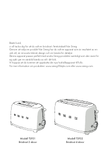 Bruksanvisning Smeg TSF01CREU Brödrost