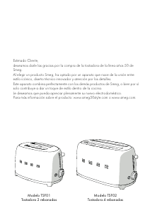 Manual de uso Smeg TSF01PKEU Tostador